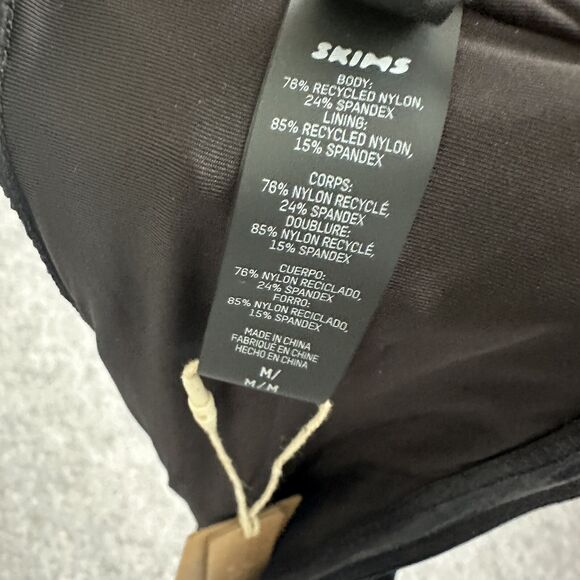 Skims Onyx Black Tube Top Halter Bandeau Size Medium New - Picture 4 of 5